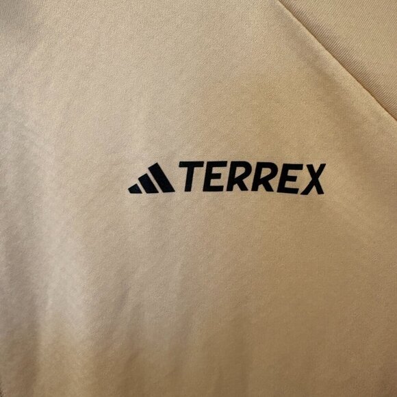 Adidas Terrex Zip Up Sweater Cream/Tan Plus Size 4X NWT Workout Lightweight - Picture 3 of 12